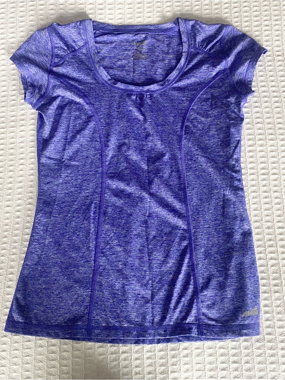 Avia Heathered Purple Scoop-Neck Active Tee
